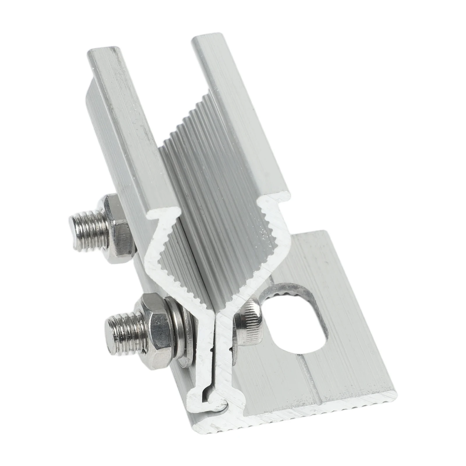 Mounting Bracket Solar Panel Stainless Steel 1pc Anodizing Fixing Clamp Mounting Bracket Sliver For Roof Clear Mill Finish