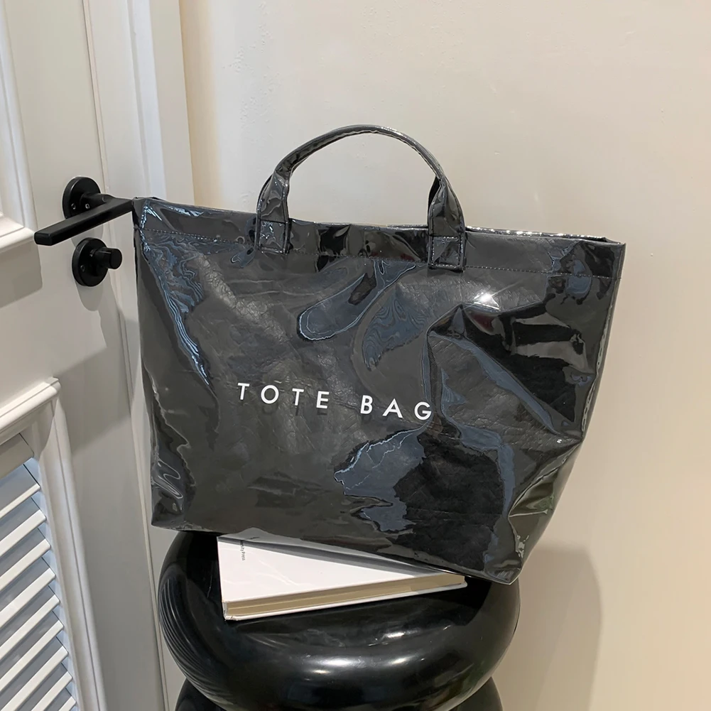 

Casual Tote Bag PVC Travel Shopping Bag Large Capacity Top Handle Bag Fashion Satchel Purse for Women Work Shopping Travel