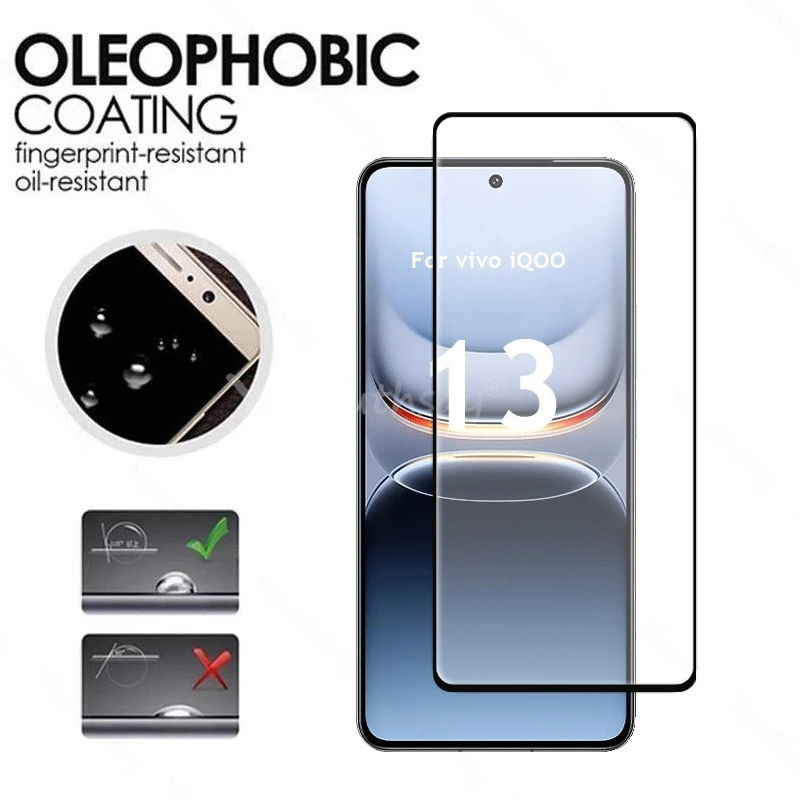 For vivo iQOO 13 Glass Screen Protector HD Film vivo iQOO 13 Tempered Glass vivo iQOO 13 Tempere Film 9D Anti-Scratch Glass