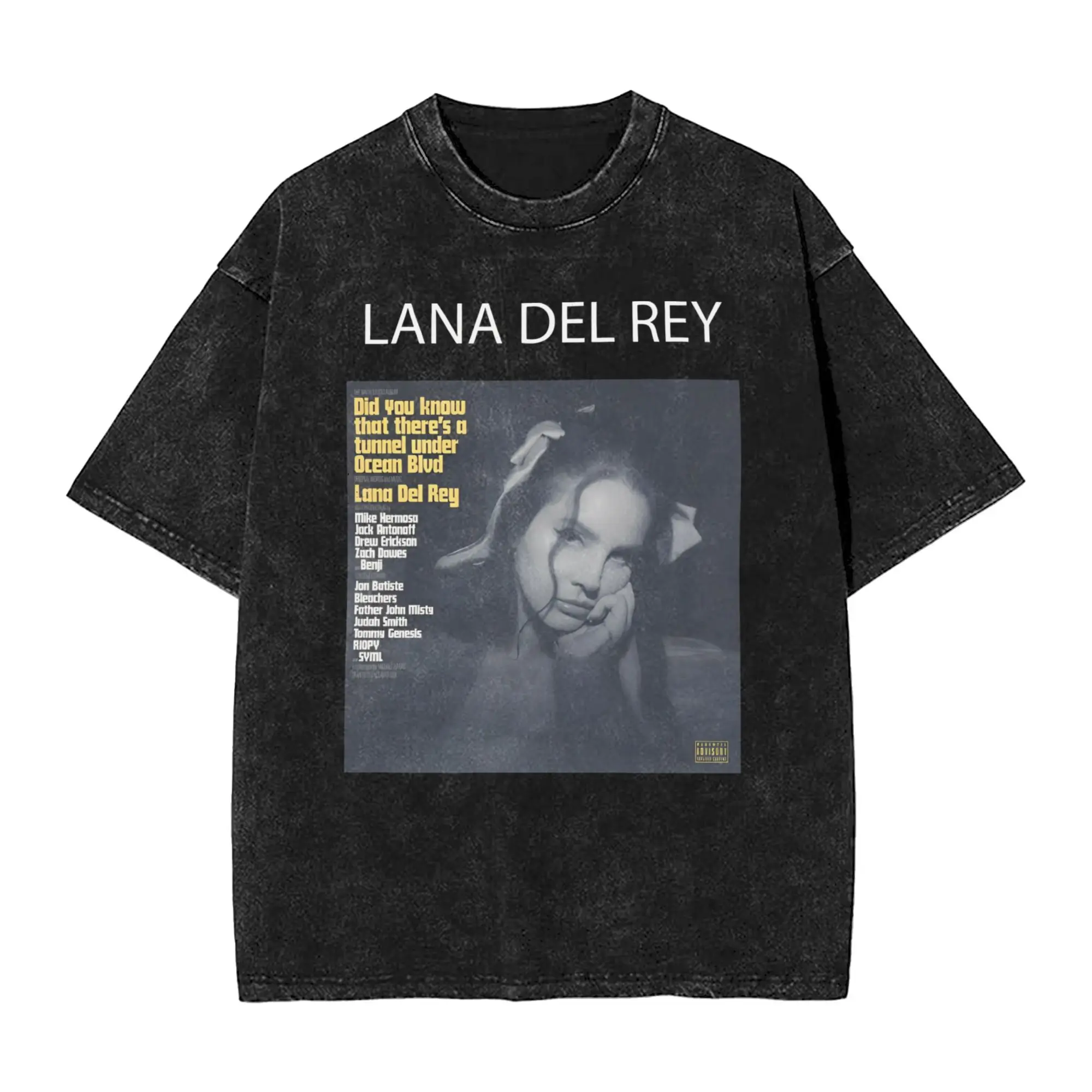 

Lana Del Rey Ldr Sailing Music Album T-Shirt for Men O Neck 100% Cotton Washed T Shirts Short Sleeve Tee Shirt Summer Tops
