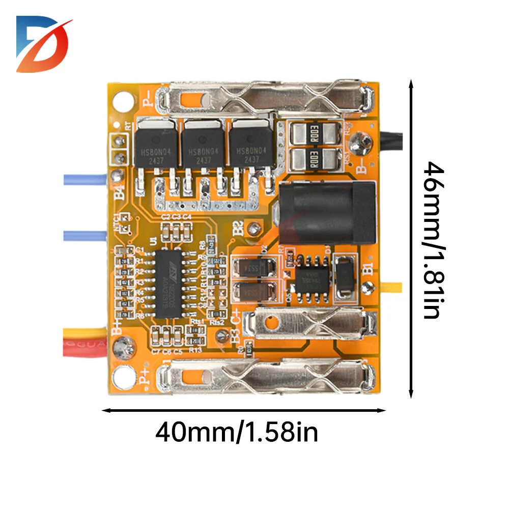 BMS 5S 21V 65A Lithium Battery Protection Board 18650 Lithium Battery Protection Board Wrench Angle Grinder Universal Power Tool