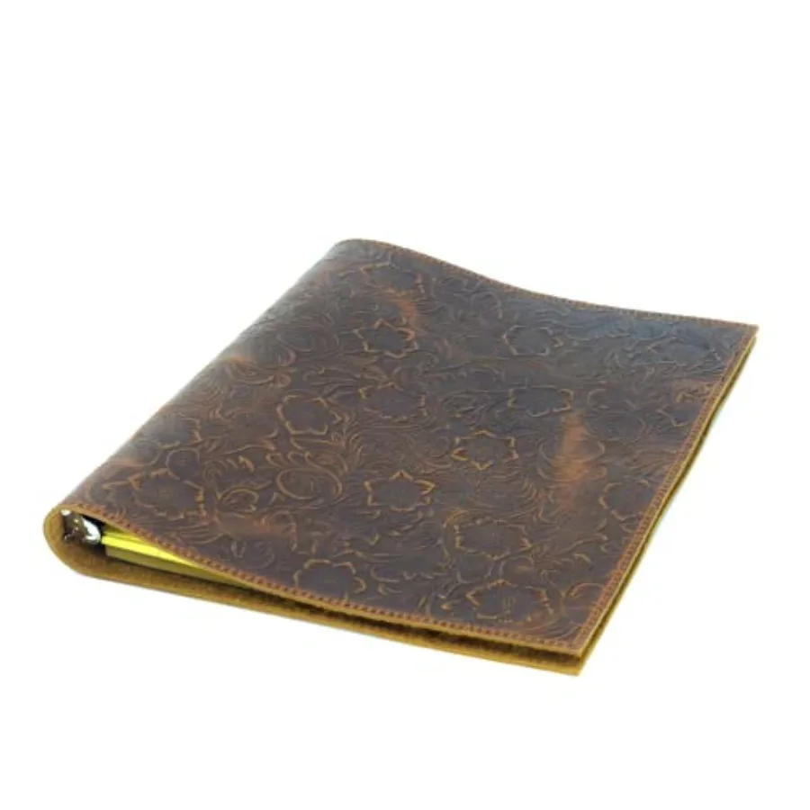 

Leather Binder Handmade by, 3 Ring Binder, 1" Round Rings, Organizer Planner for A4 8.5" x 11" Notepad Notebook Documents
