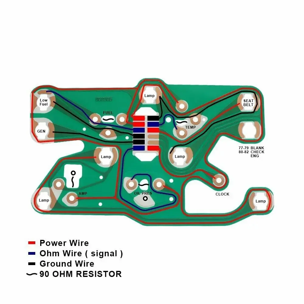 

For Corvette C3 77-82 Gauge Cluster Printed Circuit Board 602505 Replacement