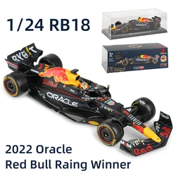 Bburago-車のラビオラ,1:24,2022シルバー,rb18,winner,abhabi,prix max,verstappen,処方,静的,合金モデル