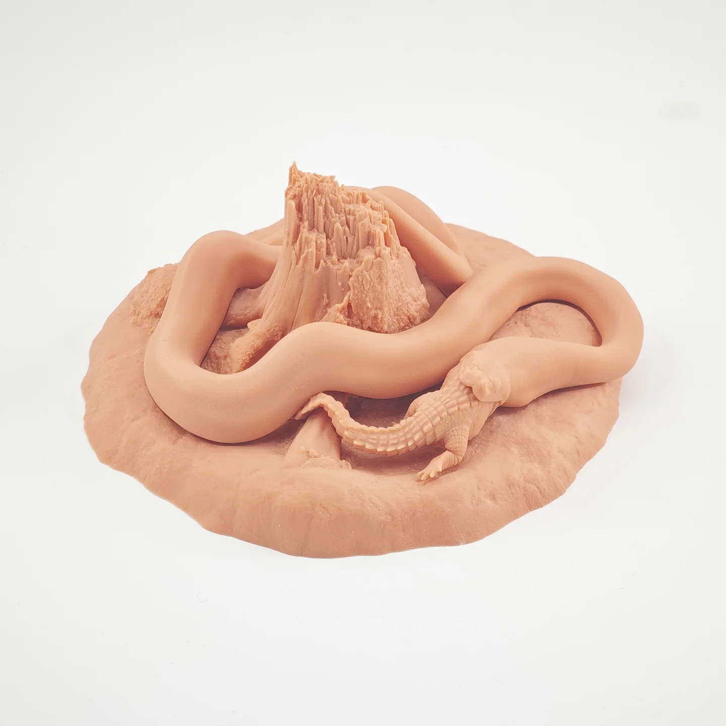 

1/35 11.5cm Titanoboa hunt scene Model Toys Ancient Prehistroy Animal Model Gk Customize 3D Printing