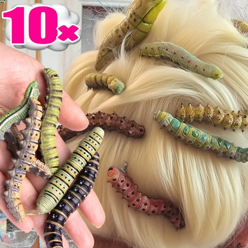 

1/10 шт., заколки для волос в виде гусеницы на Хэллоуин для женщин, мужчин и детей, жуткие 3D заколки с рисунком насекомых для ползания, страшные головные уборы для девочек, заколка для волос