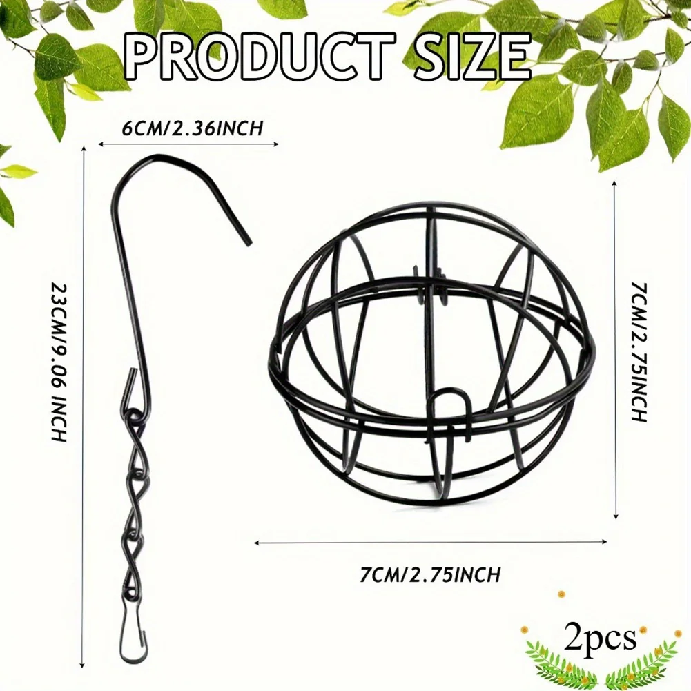 Black Hollow Bird Feeder Attract Various Bird Species Feeding Station Hollow Structure Attracts Various Bird Species