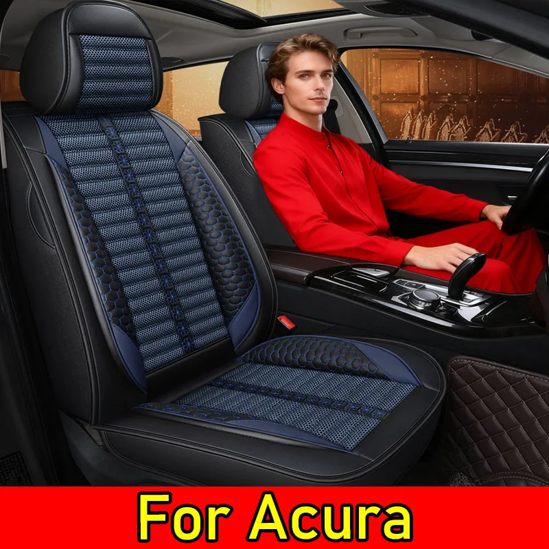 

For Acura Car seat cover breathable PU leather linen spliced ​​wear-resistant soft and comfortable full wrap seat cover