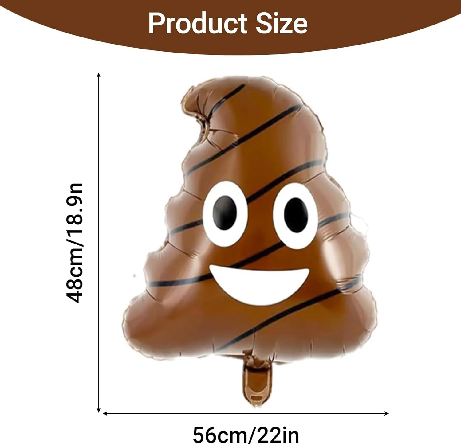 3/6pcs Poo Shape Brown Foil Balloons Prank Joke Party Decoration for Birthday Retirement Halloween Prank Interactive Prank Gifts