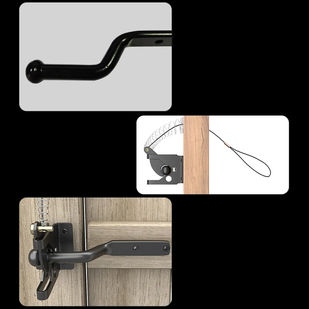 

Latest Nice Element High Quality 100% Brand New Fence Door Latch Buckle Black Domestic Easy To Operate Security