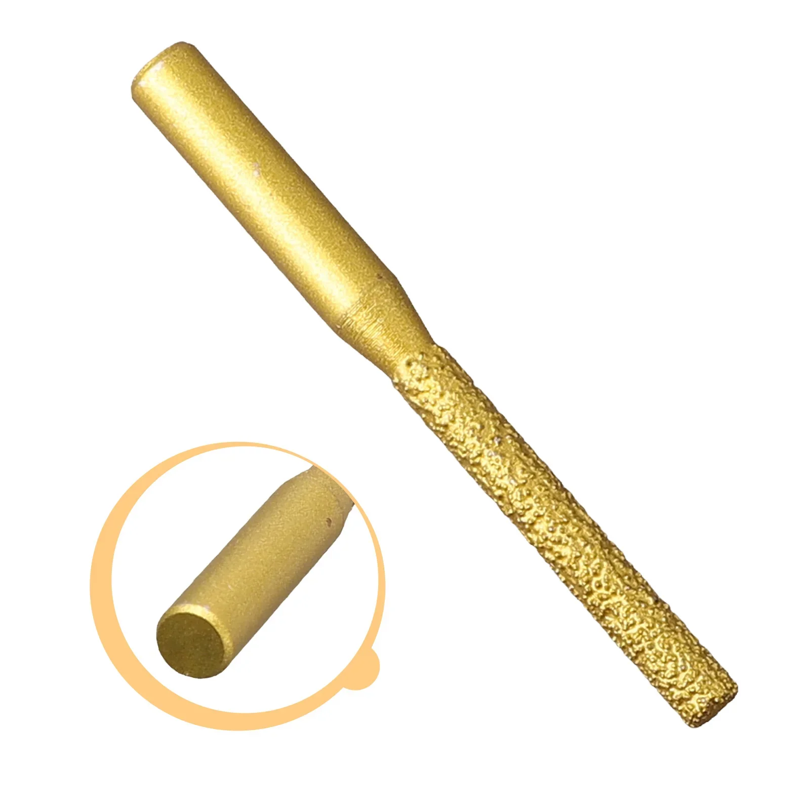 Brazed Diamante Router Bits, Golden Haste reta, Pedra De Mármore, Granito Máquina De Gravura, Borda Máquina De Moagem, Ferramenta De Escultura