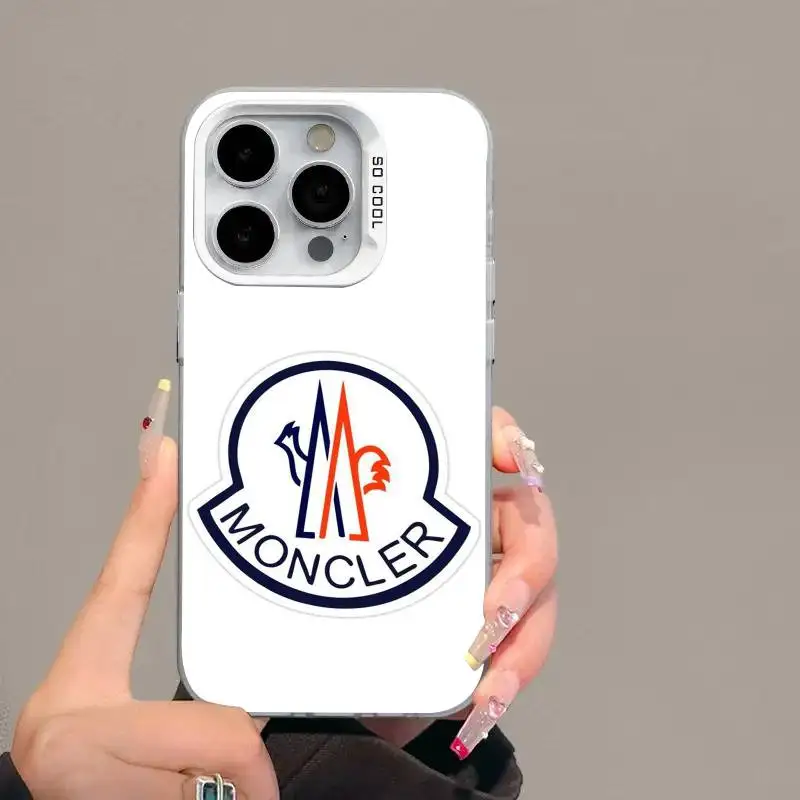 Fashion Luxury M-Moncler-r Phone Case For IMD Colorful Silver Suitable soft case for iPhone 17 16 15 14 13 12 11 XS Pro Max