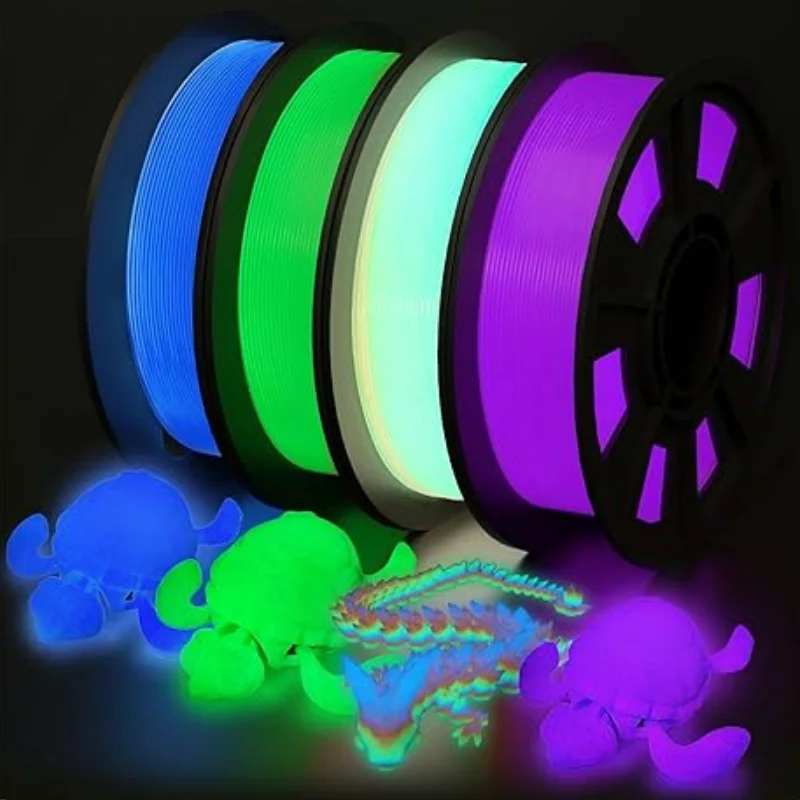 3D Filament PLA Glow In The Dark 200g 1kg 1.75mm Glowing Filament PLA 3D Filament Rainbow Color Changing Filament Flexible TPU