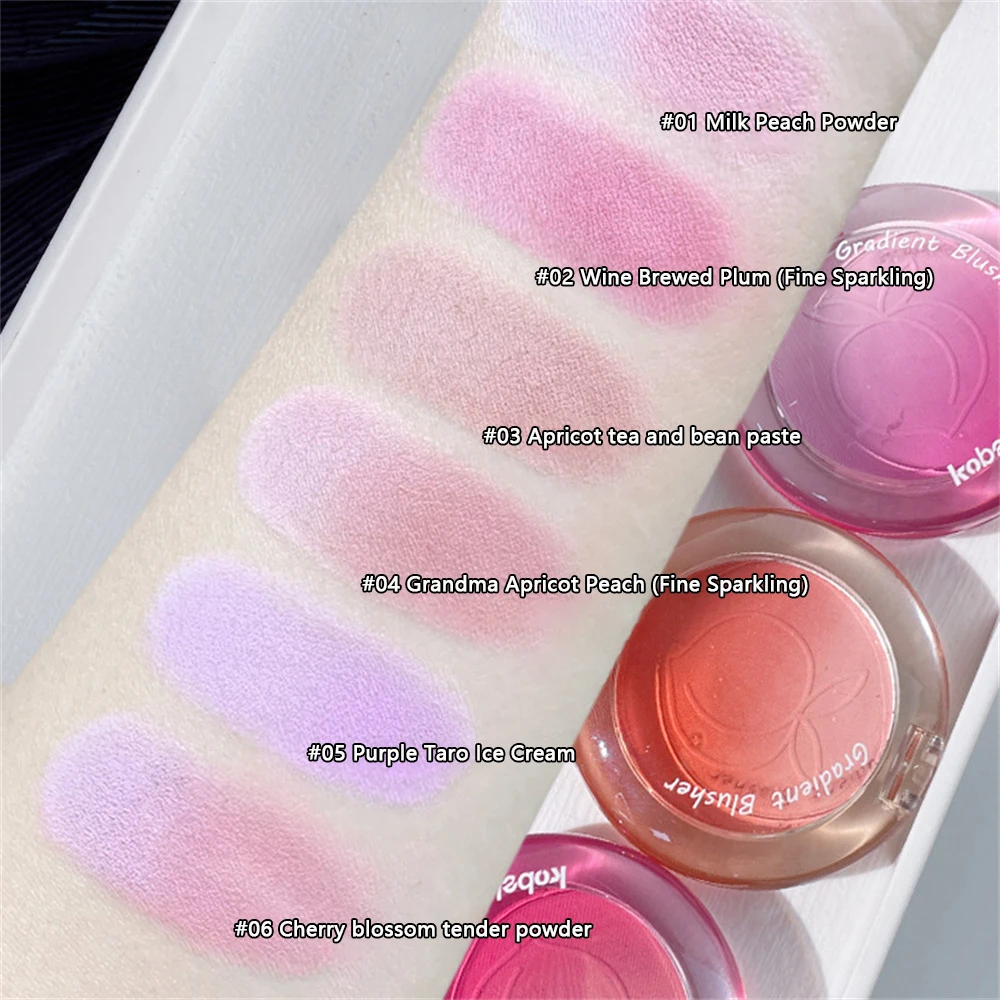 1~4PCS Repair Disk Exquisite 6 Colors Gradient Blush Health & Beauty Blush Docile Powder Blush Palette Face Makeup