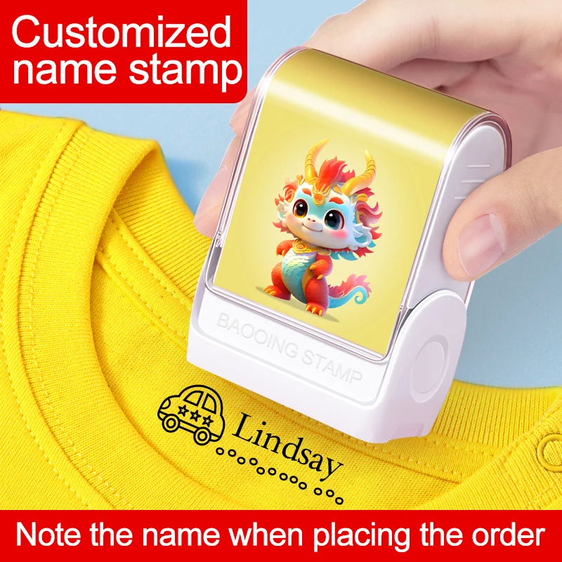 Kids Name Engraving Stamp Pro-Reusable Customized Seal with Durable Design, Non-Toxic Ink for School Projects & Bulk Purchasing