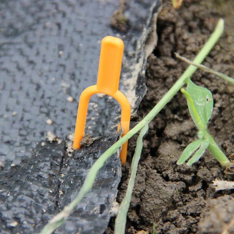 100Pcs Plastic Garden Plant Support Clips Fastening Vines Clamps Vine Holder Watermelon Strawberry Fixing Fork Vegetable Clamp