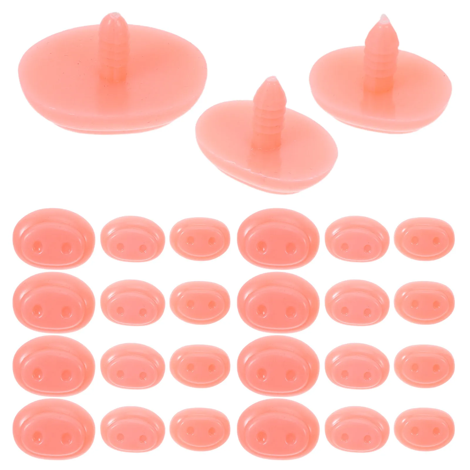 

30 комплектов пластиковых розовых носиков-свинок разных размеров с резьбовым креплением для мягких игрушек, аксессуары для вязания крючком, DIY