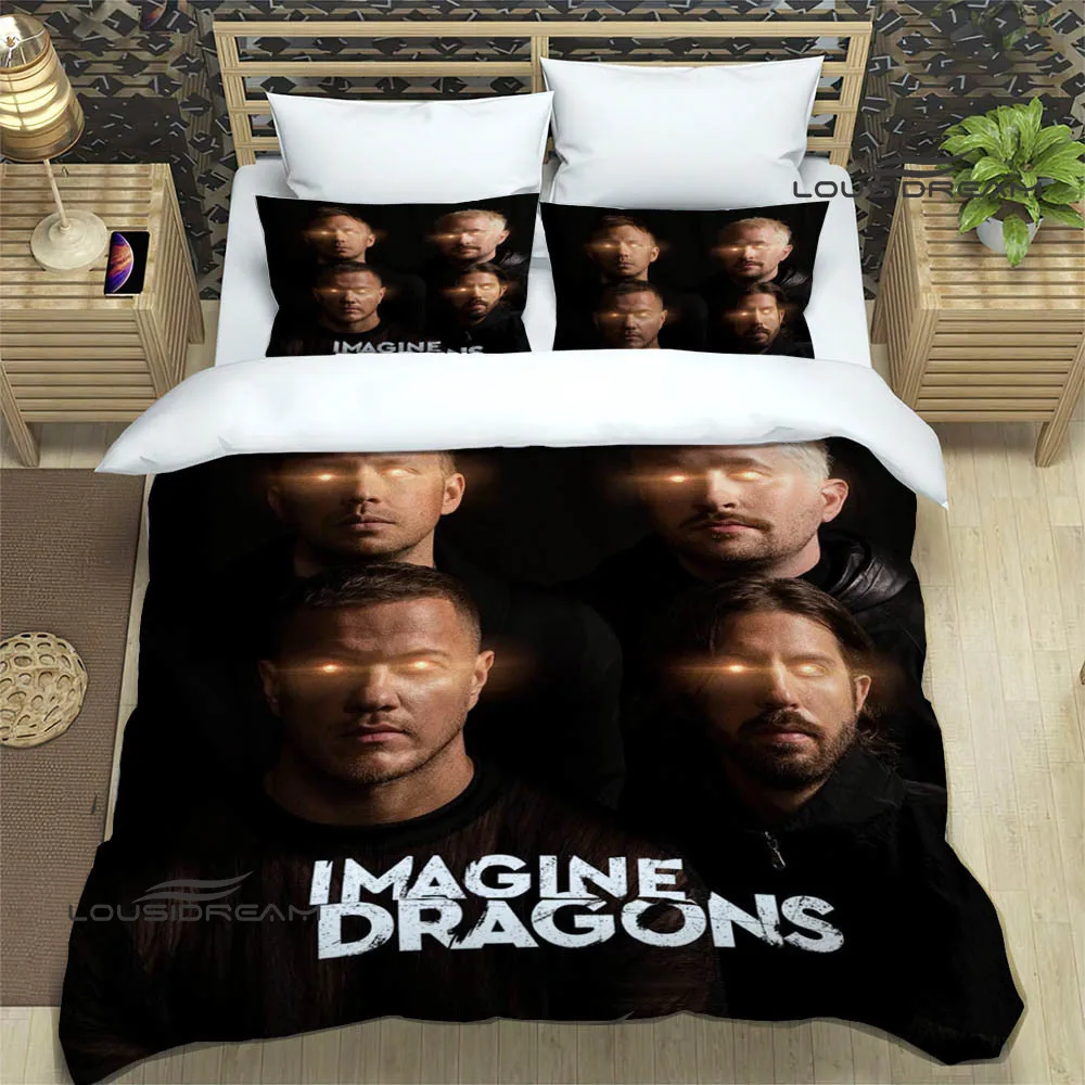 Imagem -03 - Luxo Rock Band Smooth Dragons Bedding Sets Requintado Bed Supplies Capa de Edredão Cama Consolador Presente de Aniversário