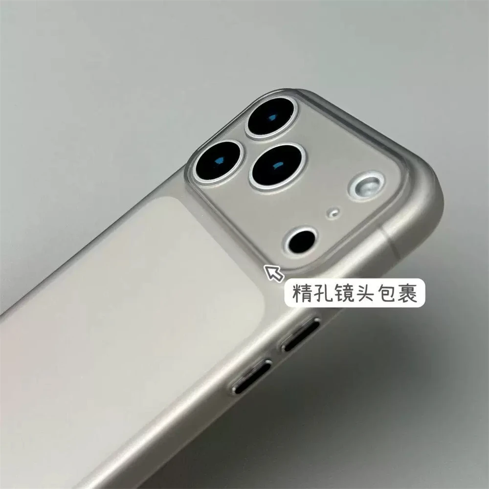 0,7 MM Ultra Dünne Matte Durchsichtige Weiche TPU-Hülle für iPhone 18 17 Pro Max Air 16 15 14 13 12 Pro mit Tasten- und Kameraschutz – Detail 11