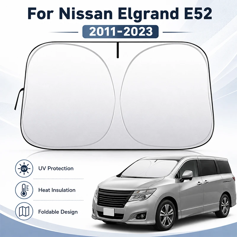 For Nissan Elgrand E52 2011 2012 2013 2014 2015-2023 Car Window Sunshade Cover Sun Shade Windshield Visor Protector Windscreen