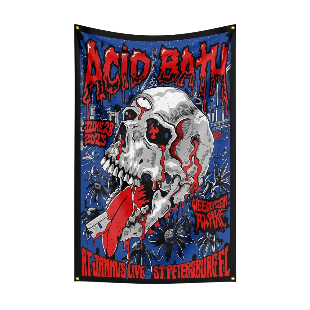 3x5 قدم فرقة الروك الثقيلة A-حماض العلم البوليستر الطباعة الرقمية راية لغرفة النوم جدار الفن خارج الباب نسيج ديكورا #3