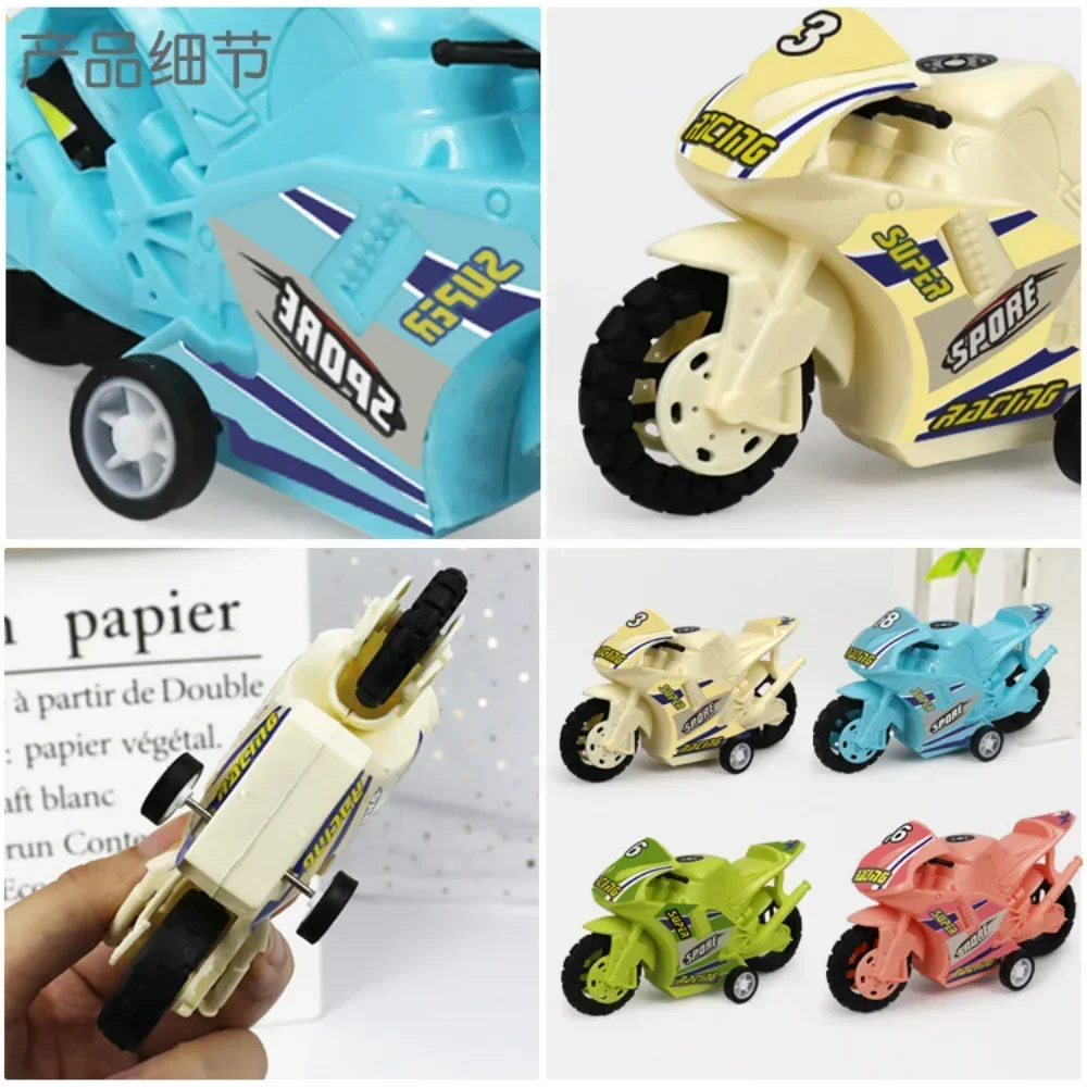 Voiture jouet pour enfants, couleur unie, moto pour garçon, modèle de moto, ornements, jouets de maternelle