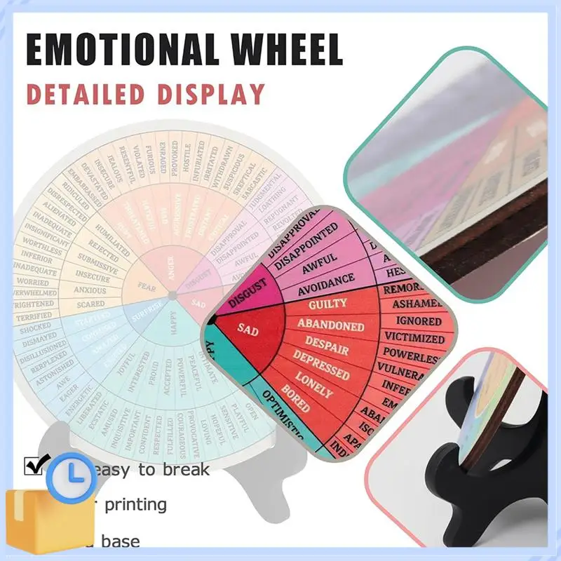 

Popular Feelings Wheel With Stand Emotions Chart Office Decor For Women Mental Health Gifts For Home/Office/School Education