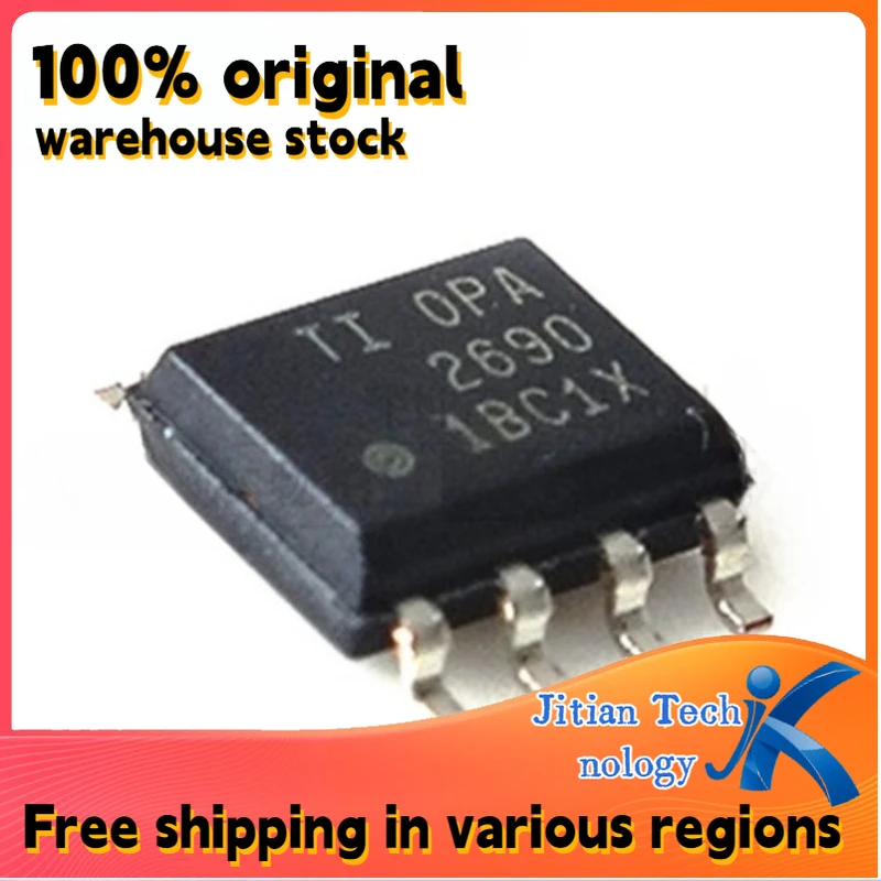 10PCS 100% new OPA2690IDR logo OPA2690 SOP8 High-speed operational amplifier IC Channel direct sales