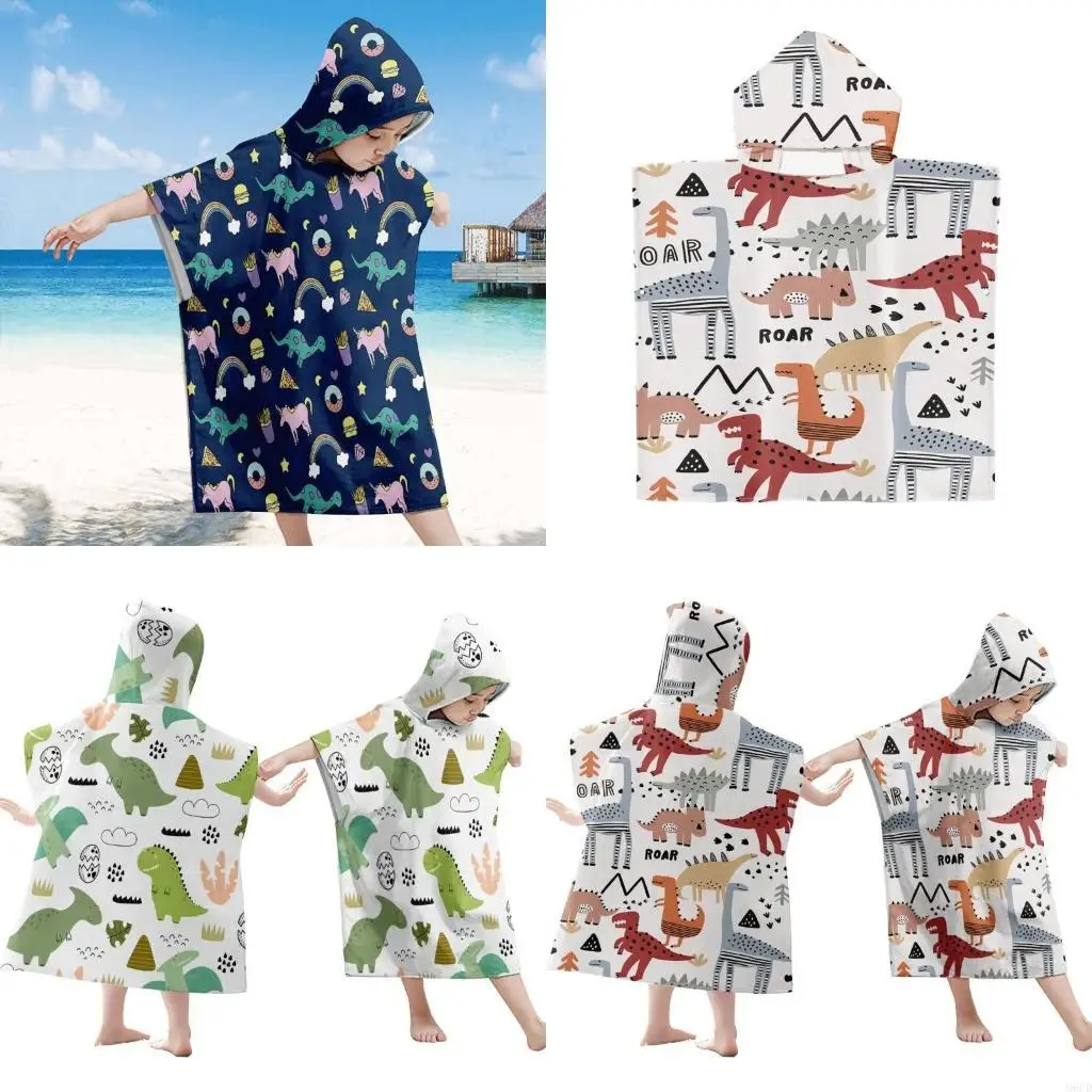 

Полотенце с капюшоном для детей Детское полотенце-пончо Пляжное полотенце с капюшоном Полотенце для купания