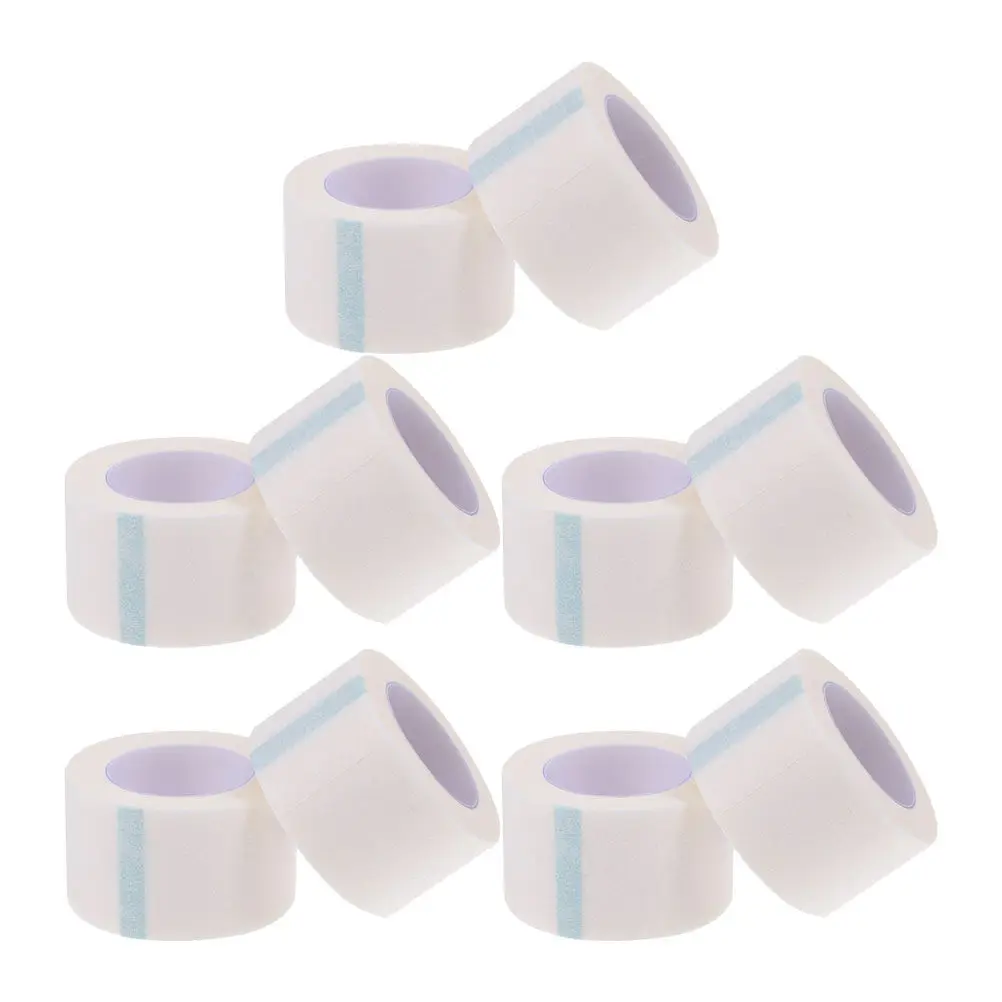 10 Rolls Tapes Practical Surgical Tape White Breathable Strong Adhesive Secure Gauze Dressing First Aid Essential