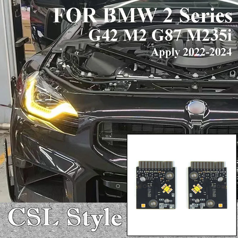 

NOT RGB Angel Eyes DRL Blue Yellow Red Amber LED Boards For BMW 2 series M2 LCI G42 G87 M240i 220i 230i M240I 2022-2024
