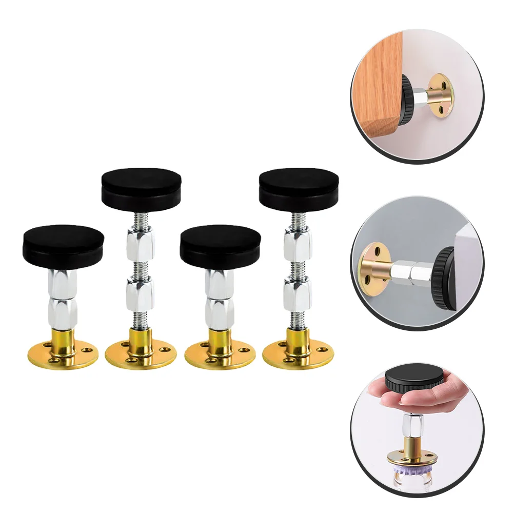 4 Pcs Bedside Anchor Headboards Adjustable Frame Support Fixer Wall Stoppers Anti- Shake Tool for Stabilizers