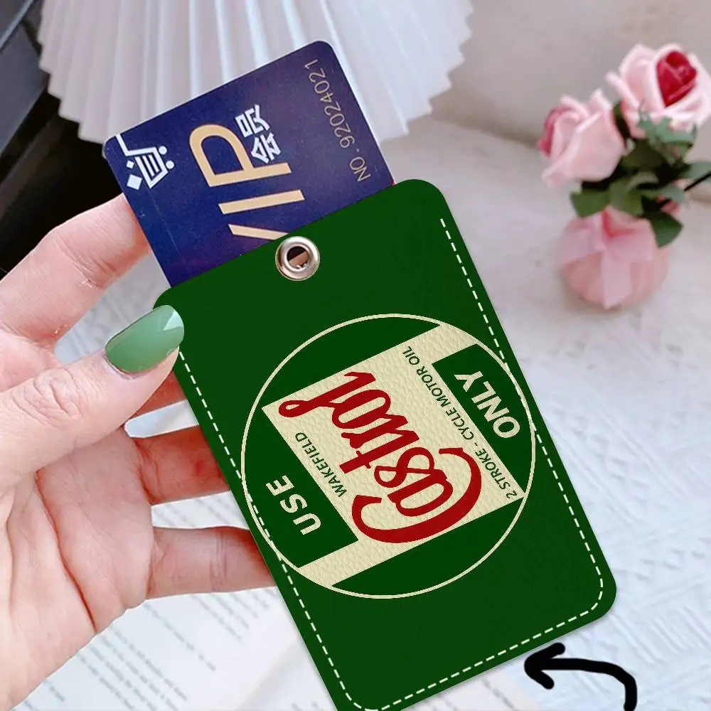 C_Castrols بطاقة البنك، مترو الانفاق، حامل بطاقة الحافلة المفاتيح حلقة رئيسية الباب الوصول العلامات بطاقة الهوية حالة المفاتيح الوصول