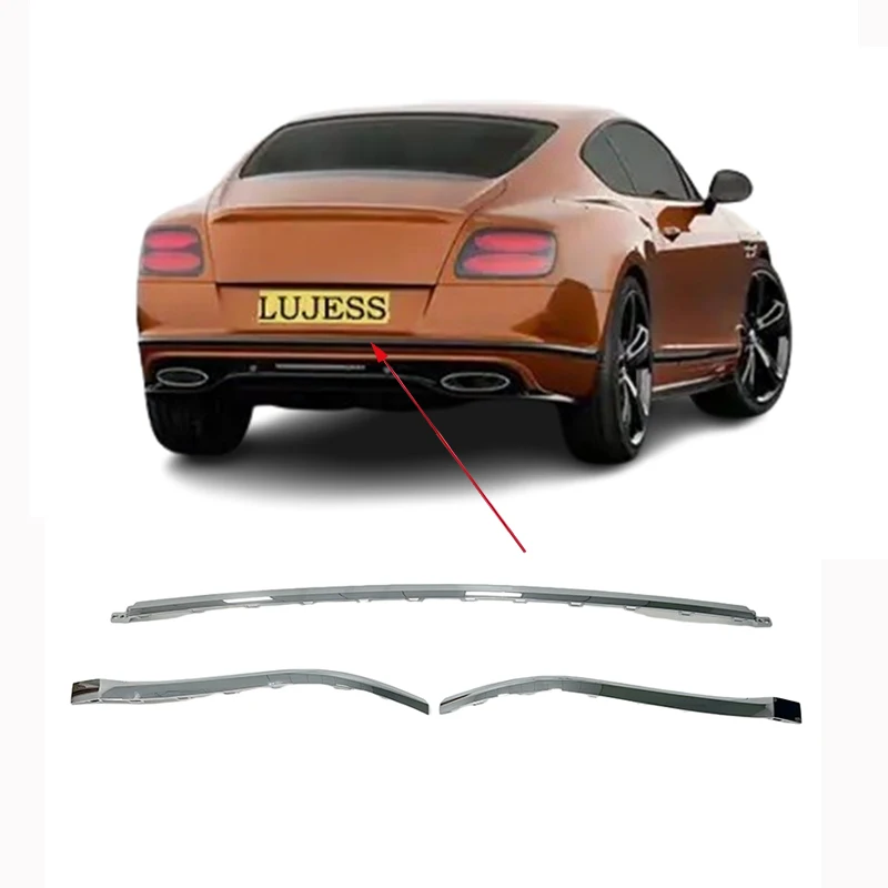 

Silver Color Car Rear Bumper Guard Strip Right Trim Chrome Strip for Bentley Continental GT 2017-2018 3W3807917 3W3807653
