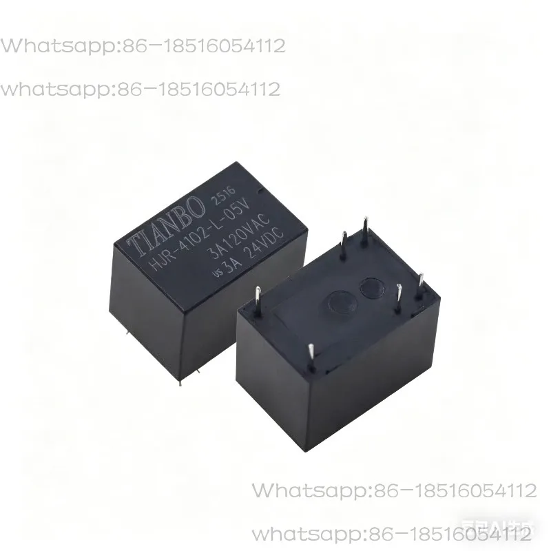 5Pcs  HJR-4102-L Relay 6Pin 3A 5V 12V 24VDC Communication Relay Set for Electronic Projects