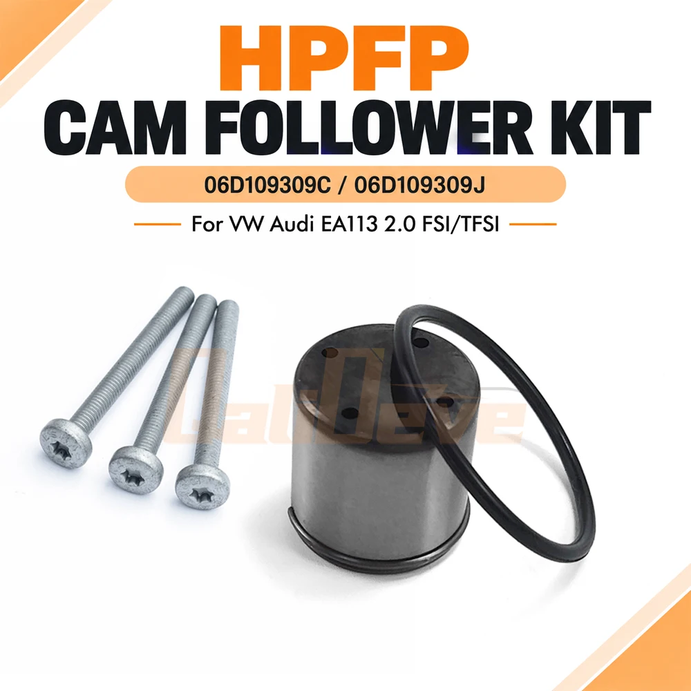 06D109309C HPFP Fuel Pump Cam Follower Tappet Kit for Audi A3 A4 VW Golf MK5 MK6 R 2.0T FSI EA113 06D109309F 06D109309