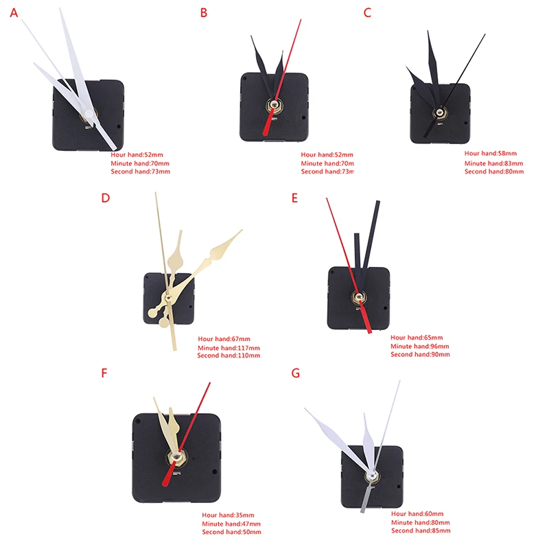 1 Set DIY Replacement Wall Clock Quartz Movement Mechanism Fittings Parts Collectibles