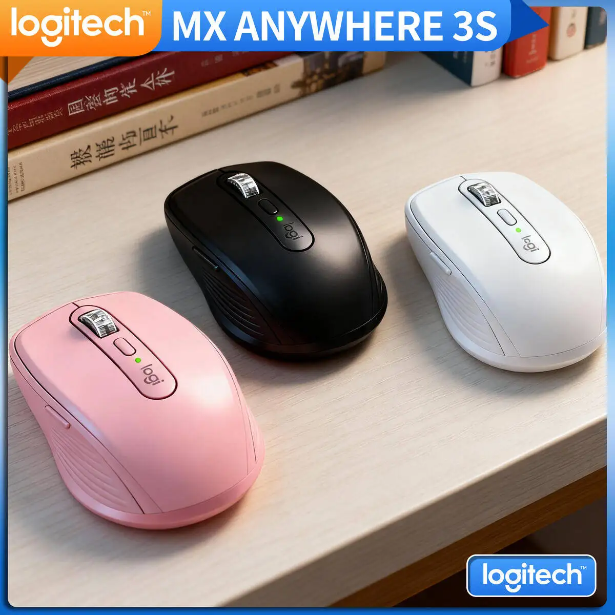 

Logitech MX Anywhere 3S Bluetooth Office Mouse High Accuracy 4000DPI Custom Buttons Long Battery for Windows Mac