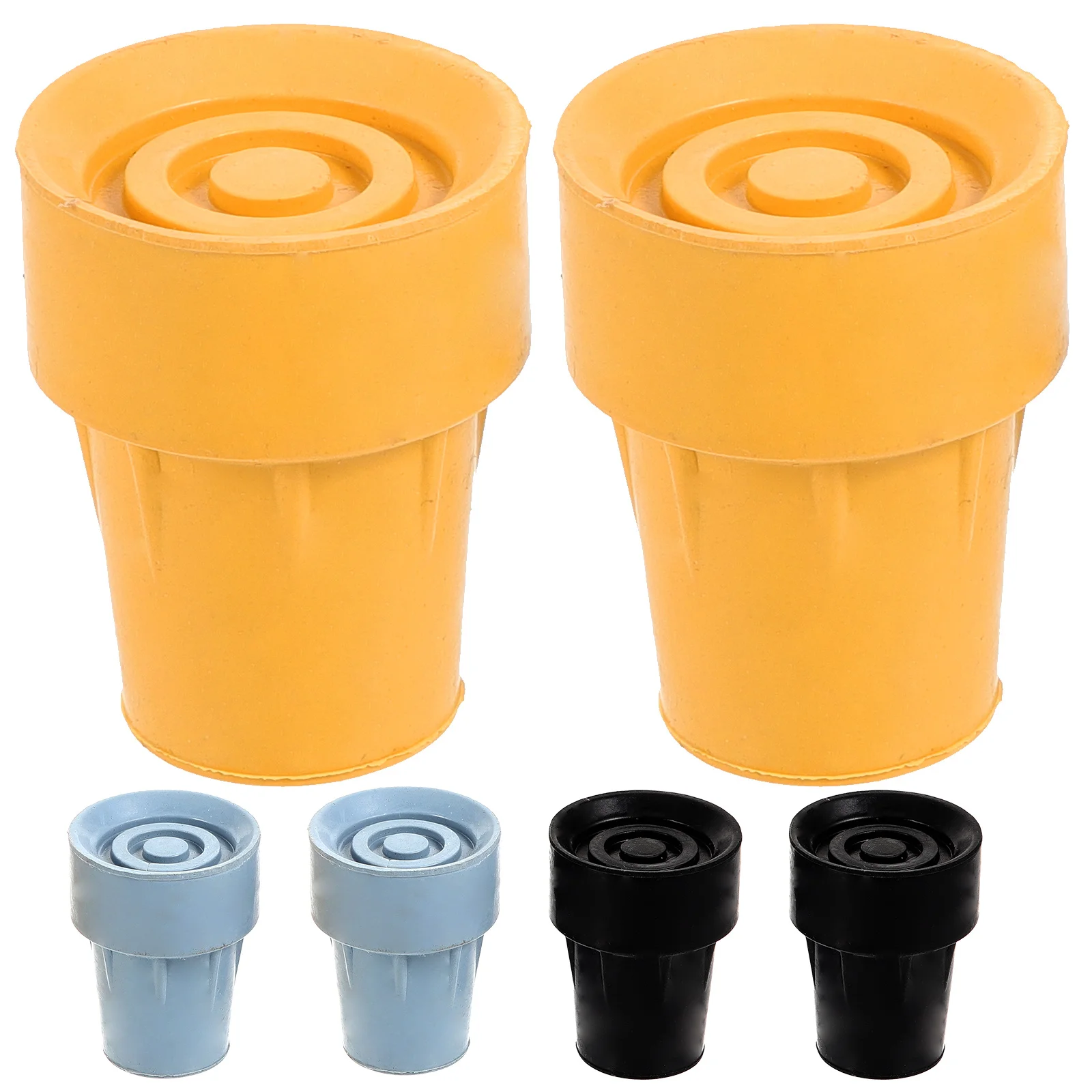 

6 шт., сменные насадки для трости, нескользящие резиновые подушечки для ног для треккинга, пешего туризма, стабильность, амортизация, для пожилых людей