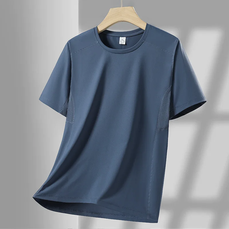 Summer Quick-drying Short-sleeved T-shirt Men's Sports T-shirt Outdoor Large Size Elastic Short-sleeved Quick-drying Shirt