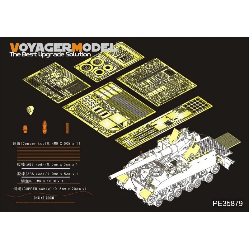 Voyager modelo PE35879 1/35 WWII US M40 SPG Basic (incluye la base Atenna) (para AFV CLUB AF35031)