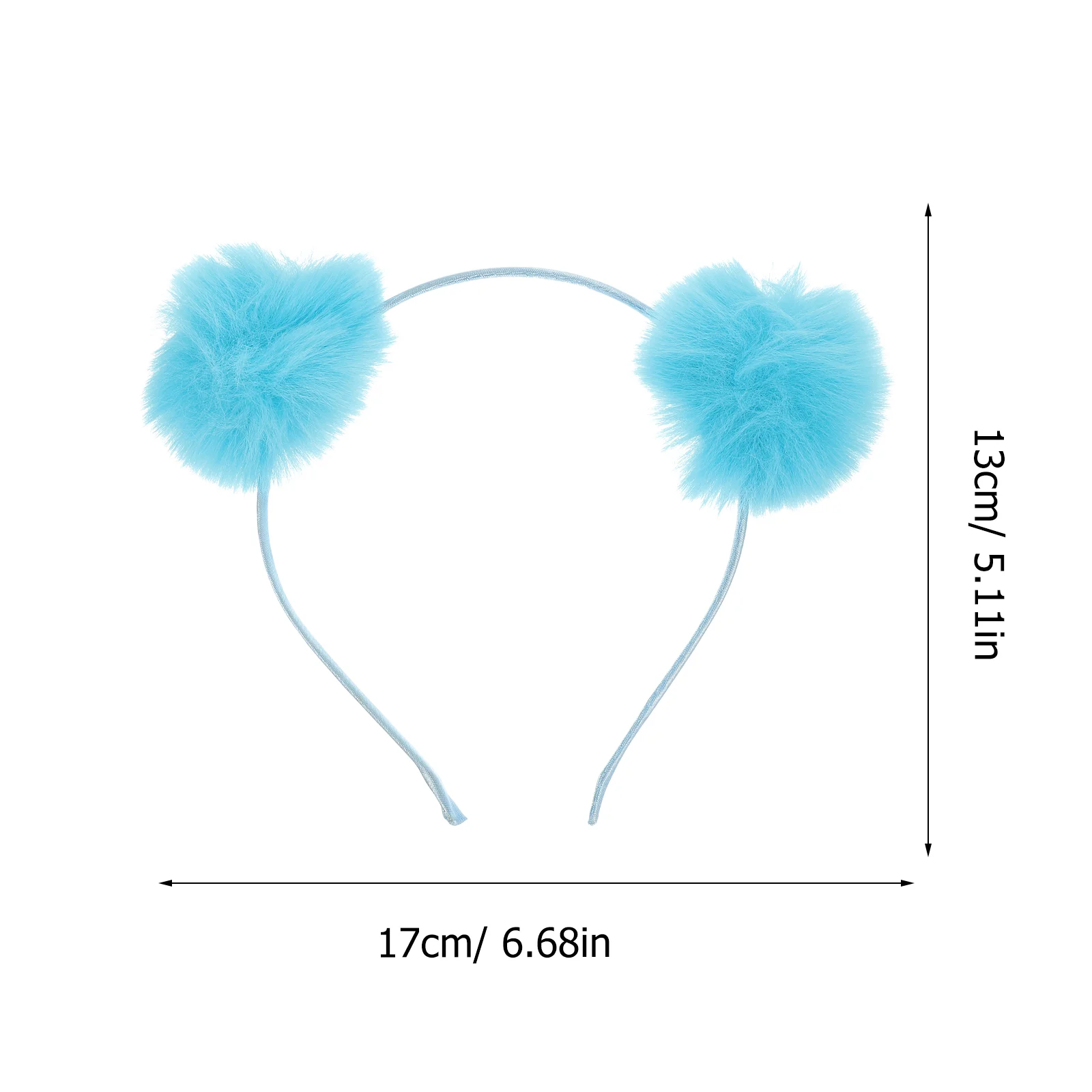 Zubehör Ball Stirnband Kind Karneval Kostüm Plüsch Pom Poms Farbige Stirnbänder