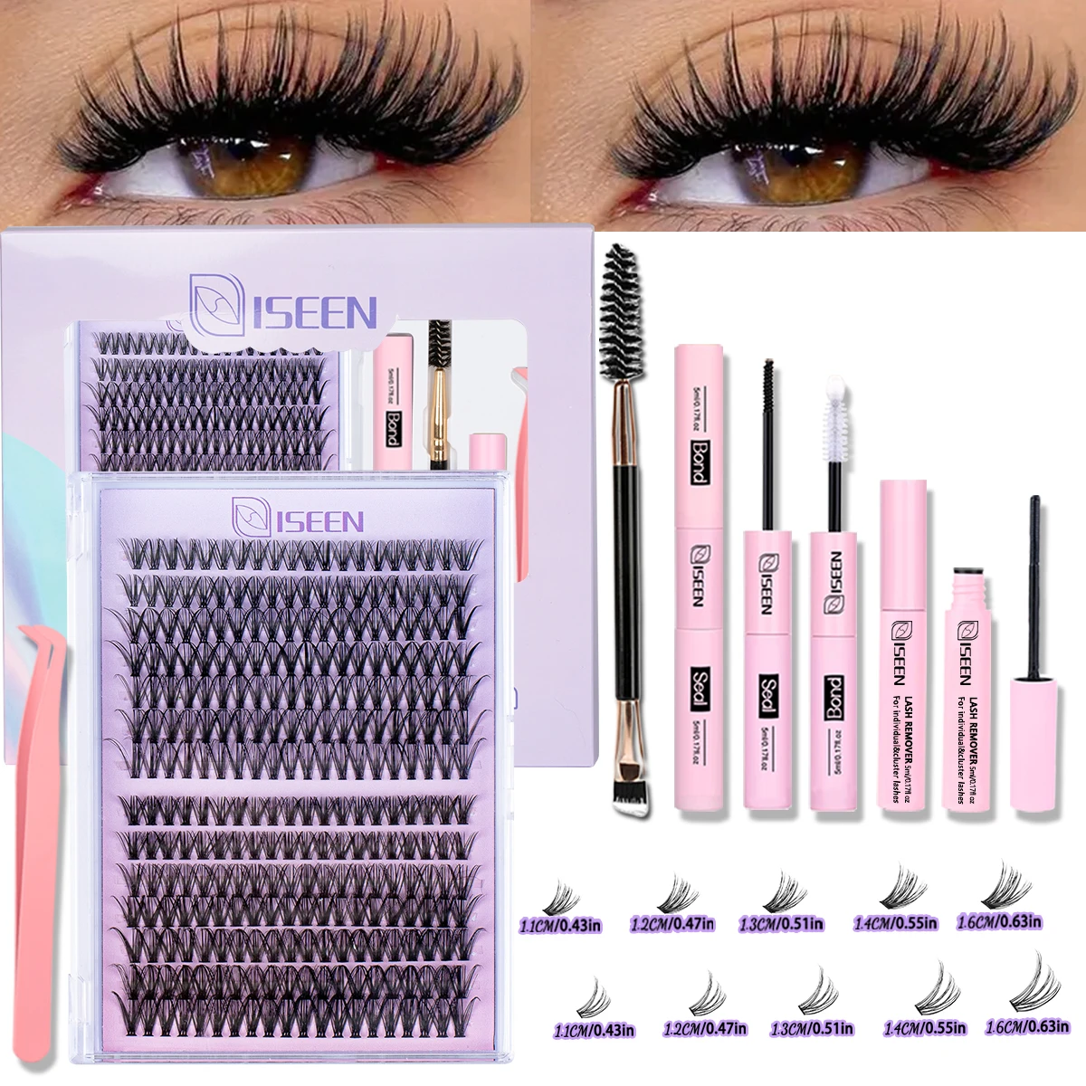 320 Teile Wimpern Extensions Set – DIY Einzellash Cluster Für Anime & Manga Look, 9-16mm Mit Pinzette & Kleber