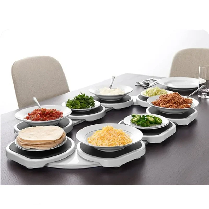 Plataforma giratória portátil para alimentos - Bandeja Lazy Susan Revolution para mesa de jantar e reuniões familiares