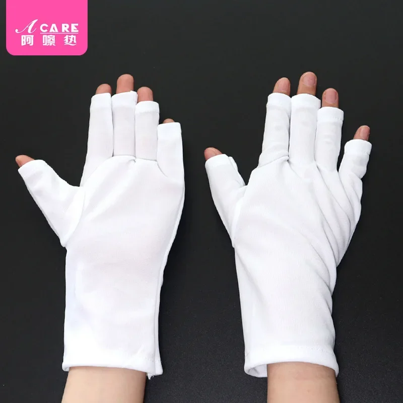 Dx01/gloves/manicure/A1PQ8-Anti-Black photo sun-drying led nail lamp baked black protective glove open finger light for