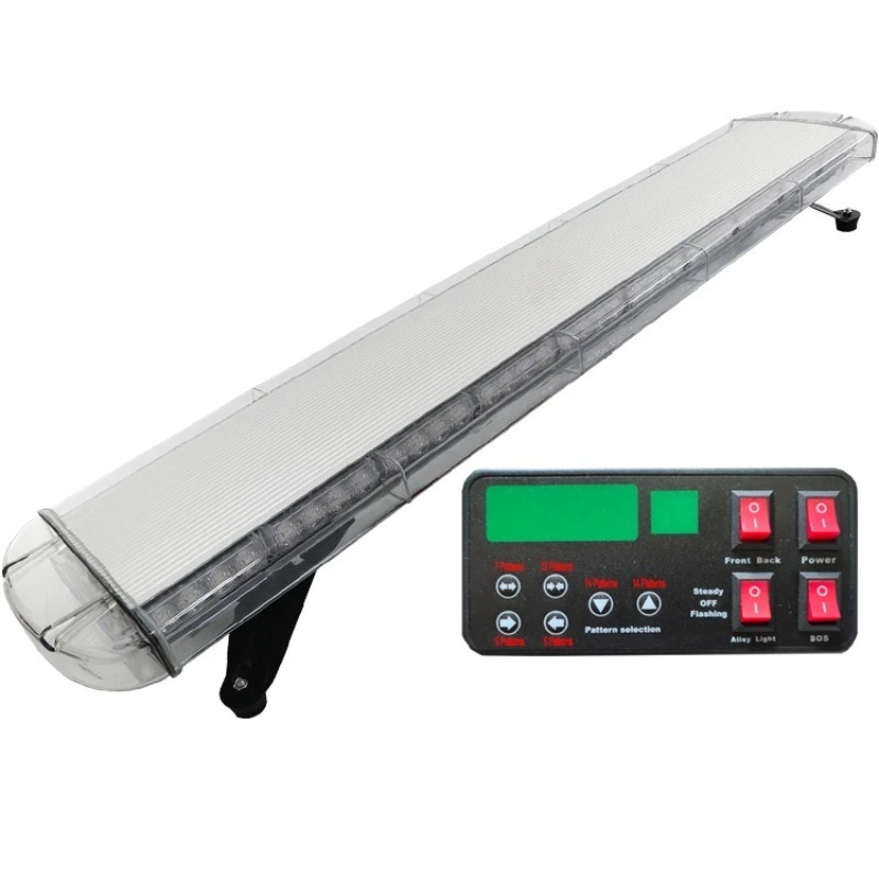 

Light Emitting Diode 117cm Emergency Vehicle Strobe Warning Light Bar Multifunctional Digital Display Controller Traffic