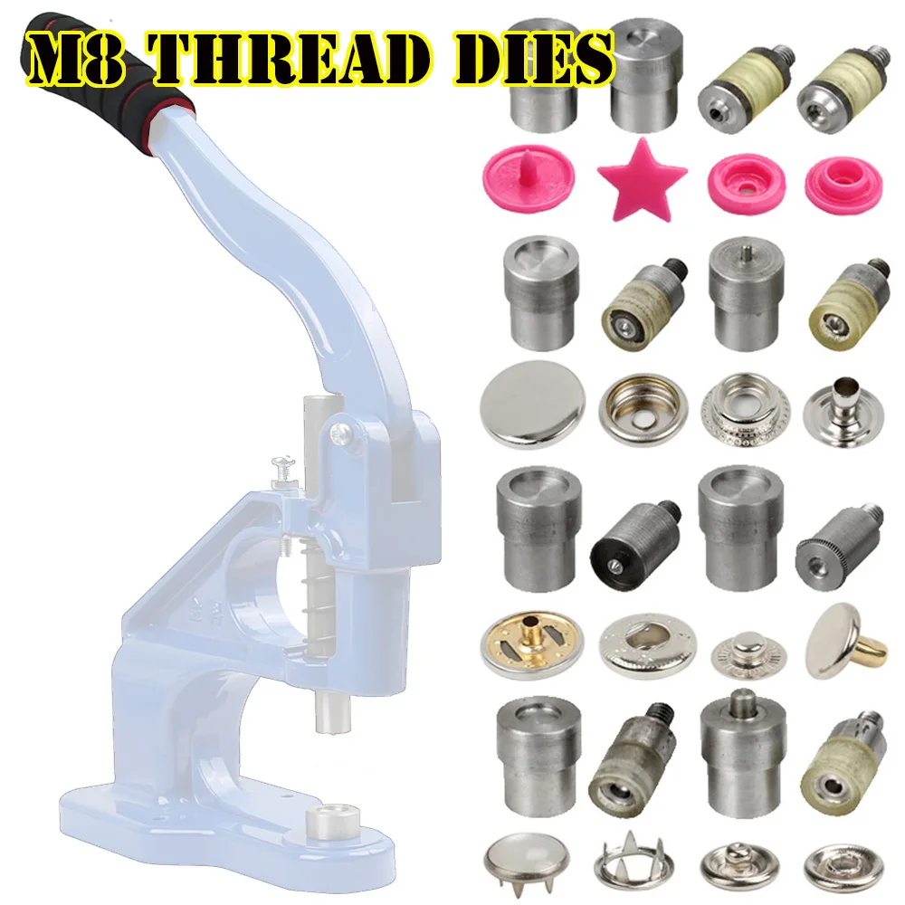 

Hand Punch Press Machine Metal Mold For Snap Buttons Double Cap Rivets Eyelet Grommet Tools Dies Leathercraft Sewing Accessorie