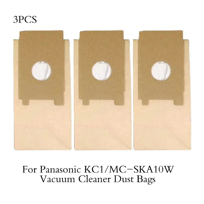 

3pcs Vacuum Cleaner Dust Bags Paper for Panasonic KC1/MC-SKA10W Vacuum Cleaner Garbage Paper Bag