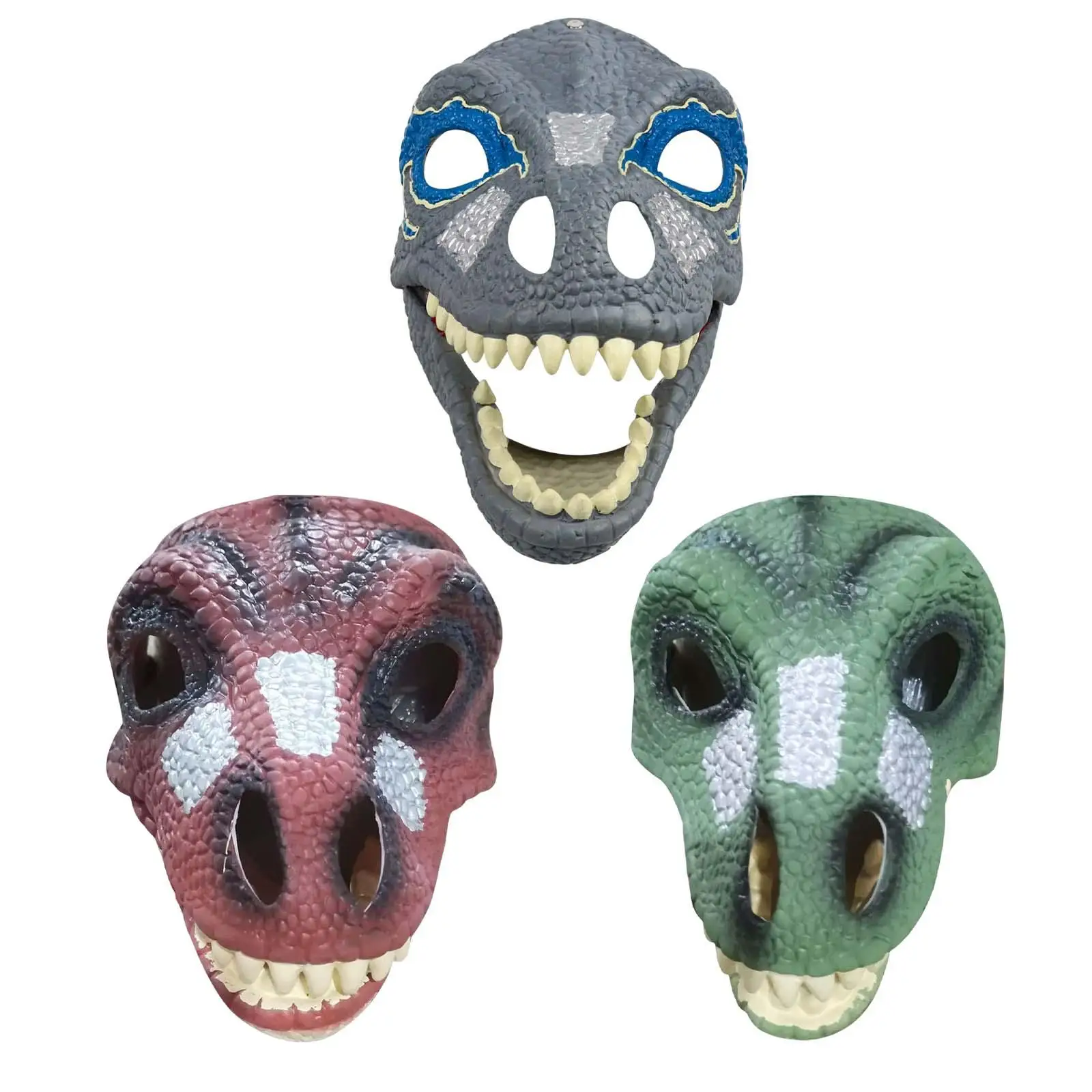 Creative Dinosaur Mask Movable Jaw Role Play Mask Costume Accessory for Festival Halloween Stage Performance Party Decor