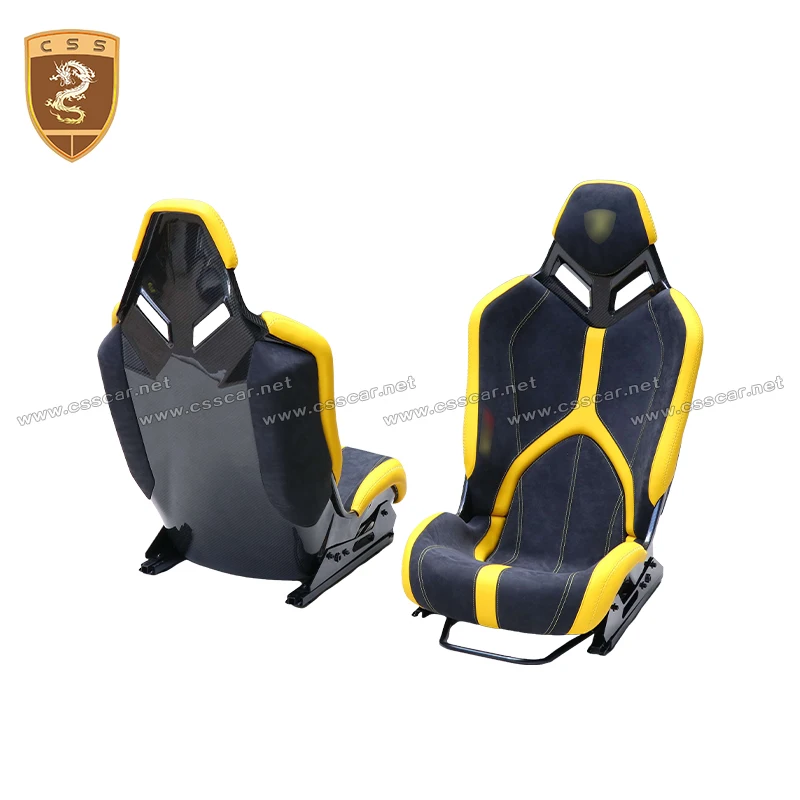 CSS Customized Auto Seats Dry Carbon Fiber Seat Back Cover For Lamborgini  Lp700 SVJ Racing Seat Black Interior Car Accessories